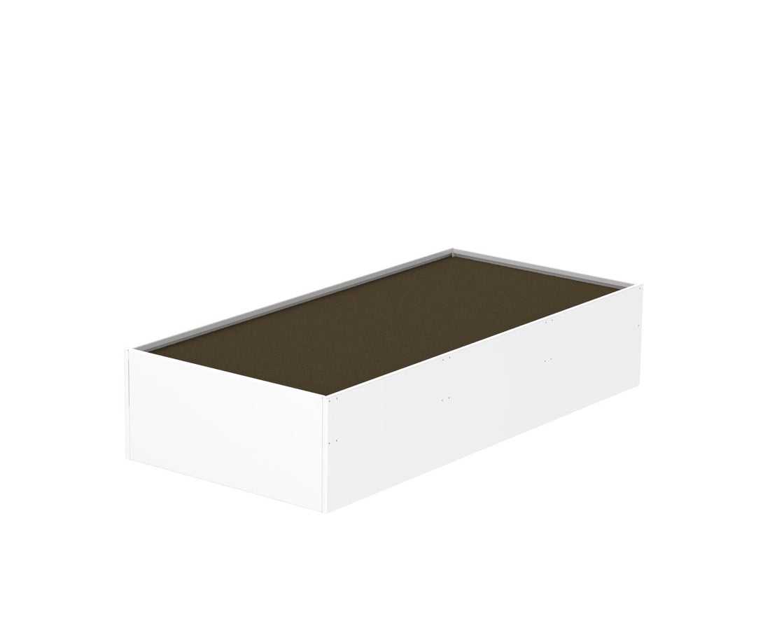 A Semi-Gloss White Raised Garden Bed Aluminum Planter
